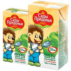 Пюре Сады Придонья яблоко без сахара с 4 мес 125 г