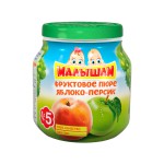 Пюре, Фрутоняня 125 г Малышам яблоко персик без сахара с 5 мес