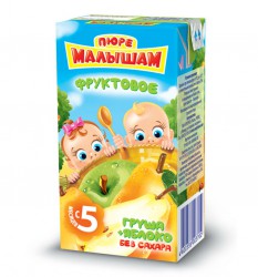 Пюре Фрутоняня Малышам яблоко груша без сахара с 5 мес 125 г