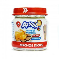 Пюре Агуша цыпленок и говядина с 6 мес 80 г