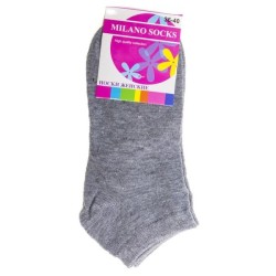 Носки женские, Milano Socks (Милано Сокс) р. 36-40 №030 хлопковые укороченные №16 серые