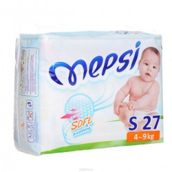 Подгузники, Mepsi (Мепси) 4-9 кг р. s 27 шт