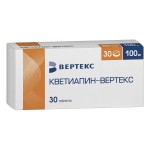 Кветиапин-Вертекс, таблетки покрытые пленочной оболочкой 100 мг 30 шт