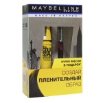 Набор, Мэйбеллин Колосаль объем 100%  + Лайнер пресижн ликви черный